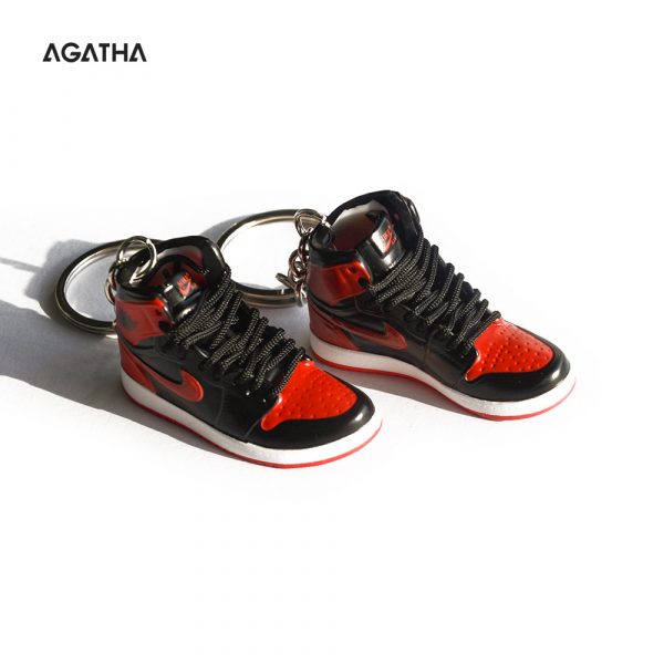 3D sneaker keychain wholesale mini shoe Air Jordan 1 Bred