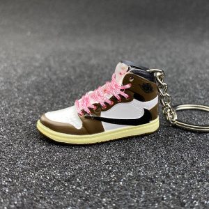 3D sneaker keychain wholesale mini shoe Air Jordan 1 x Travis Scott