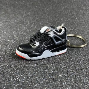 3D sneaker keychain wholesale mini shoe Air Jordan AJ 4 Retro Bred