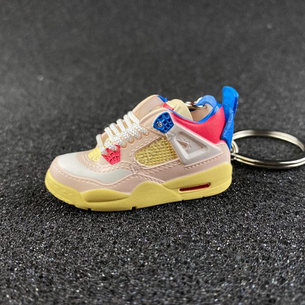 3D sneaker keychain wholesale mini shoe Air Jordan AJ 4 Union Guava Ice