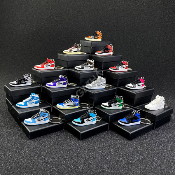 3d sneaker keychains with box wholesale