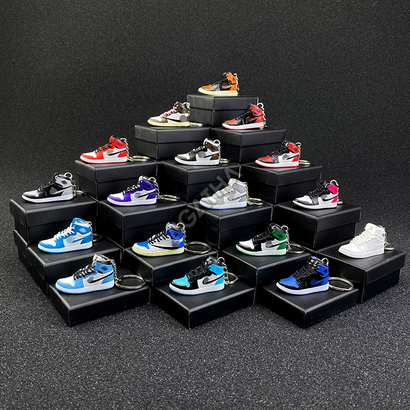 3D sneaker keychain wholesale mini shoe Air Jordan 1 X Christian Dior