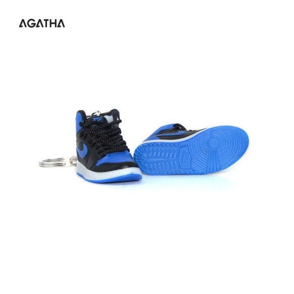 3D sneaker keychain wholesale mini shoe Air Jordan 1 Black Royal Blue