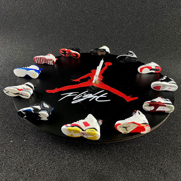 air jordan clock with mini sneakers