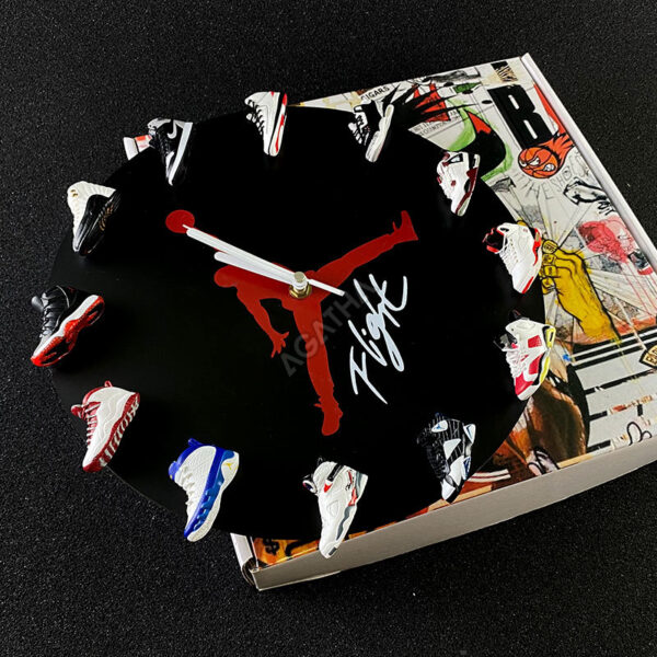 jordan clock with mini shoes,