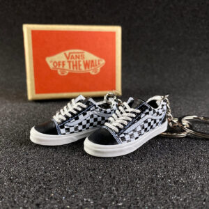 Vans Old Skool DSM Checkerboard Black White 3d mini sneaker keychains