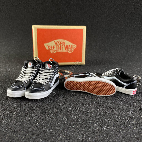 Vans Sk8-Hi Black White 3d mini sneaker keychains