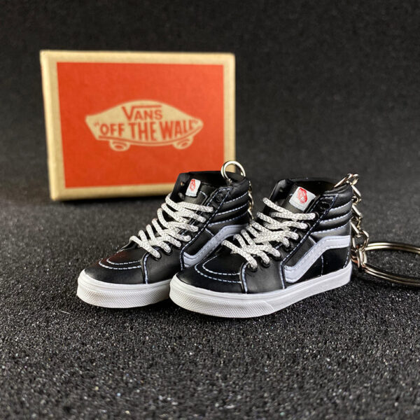 Vans Sk8-Hi Black White 3d mini sneaker keychains