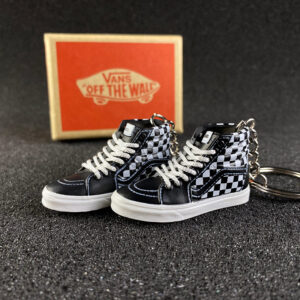 Vans Sk8-Hi DSM Checkerboard Black White 3d mini sneaker keychains