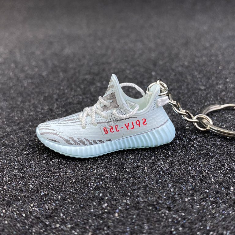 3D sneaker keychain wholesale mini shoe adidas Yeezy Boost 350 V2 Blue