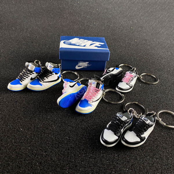 3D sneaker keychain wholesale mini shoe Jordan 1 Low OG SP fragment design x Travis Scott