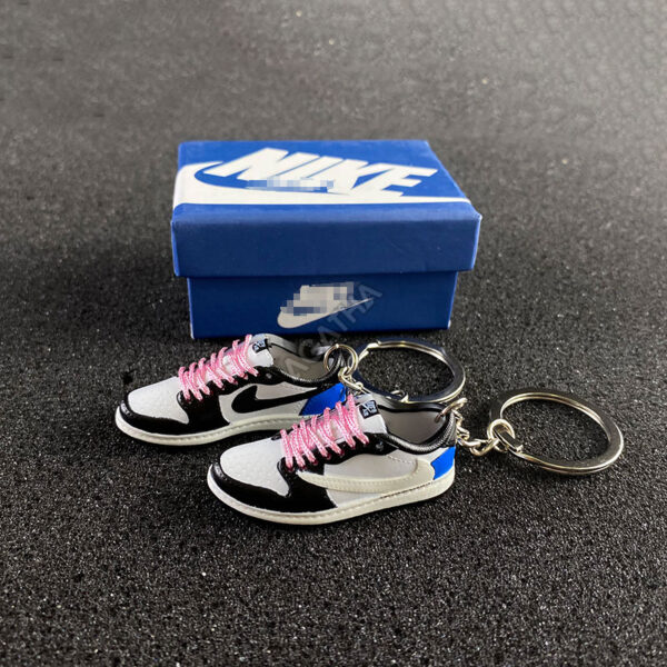 3D sneaker keychain wholesale mini shoe Jordan 1 Low OG SP fragment design x Travis Scott