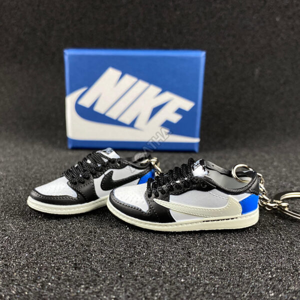 Jordan 1 Low OG SP fragment design x Travis Scott Black Shoelace 3D mini sneaker keychains