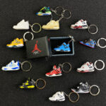 Air Jordan 4 AJ Retro 3d sneaker keychains with box wholesale mini shoe keyring