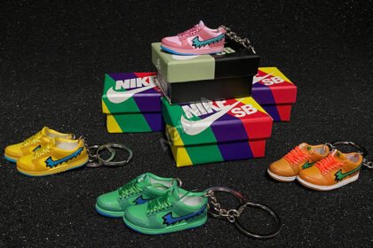 mini sneaker nike sb dunk low keychains grateful dead bears