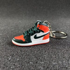 Jordan 1 Retro High SoleFly Art Basel Sail 3d mini sneaker keychains