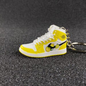 Jordan 1 Mid Dynamic Yellow Floral 3d sneaker keychains