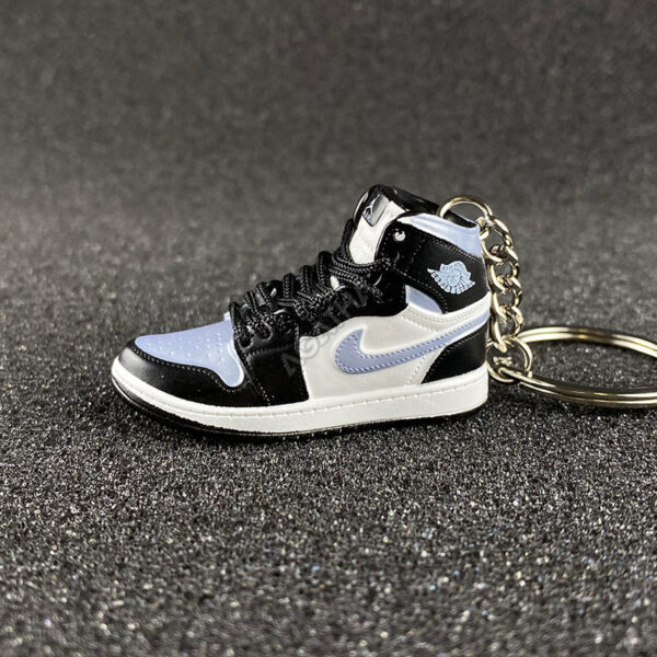 Jordan 1 Mid Satin Grey Toe 3d mini sneaker keychains