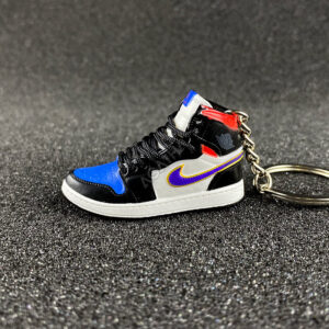 Jordan 1 Mid Lakers Top 3 3d sneaker keychains