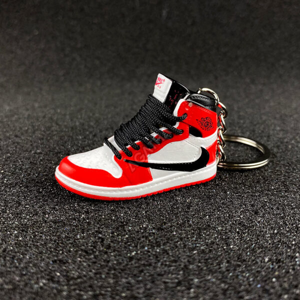 Travis Scott x Air Jordan 1 Chicago 3d mini sneaker keychains