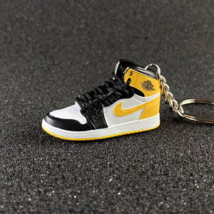 Jordan 1 Retro High Yellow Ochre 3d mini sneaker keychains