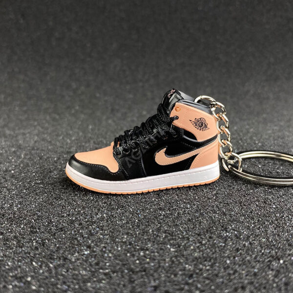 Jordan 1 Retro High Black Crimson Tint 3D sneaker keychains