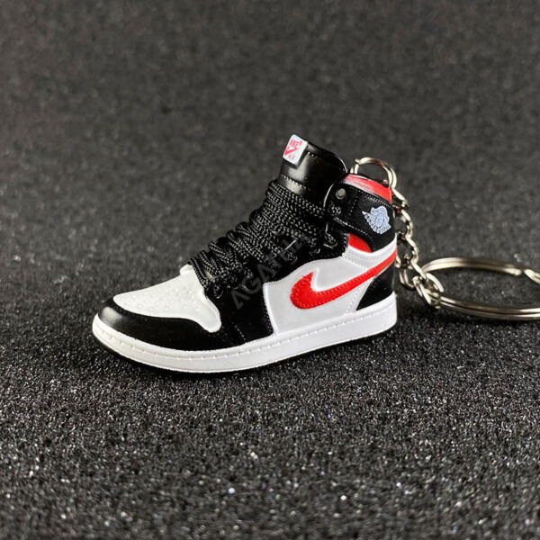 Jordan 1 Retro High Black Gym Red 3d sneaker keychains