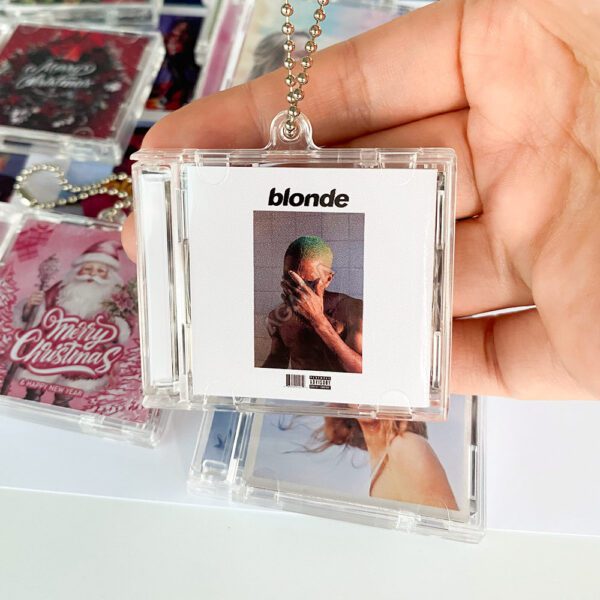 Blonde mini cd keychain