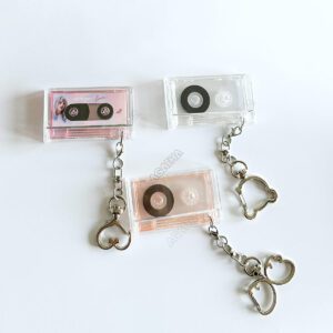 Blank NFC Mini Cassette Tape Keychains for DIY Projects