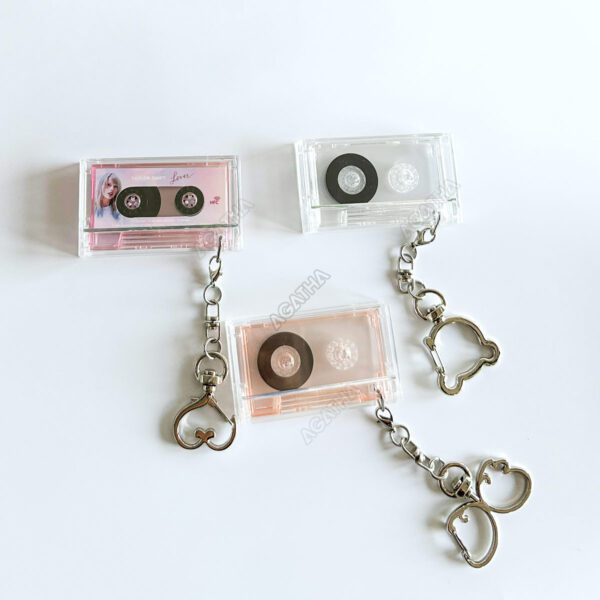 Blank NFC Mini Cassette Tape Keychains for DIY Projects