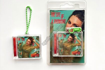 Taylor Swift The Life of a Showgirl Mini CD Keychain | NFC Custom Album Keychain & Packaging
