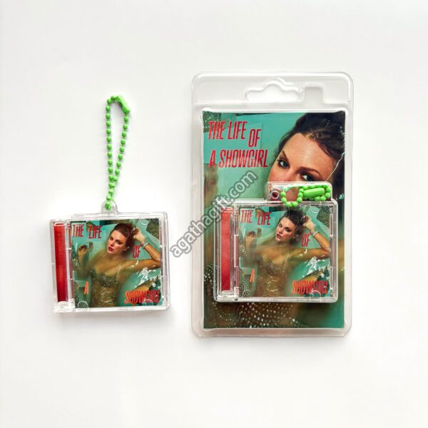 Taylor Swift The Life of a Showgirl Mini CD Keychain | NFC Custom Album Keychain & Packaging