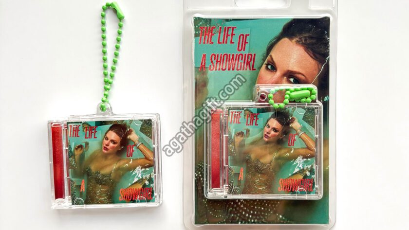 Taylor Swift The Life of a Showgirl Mini CD Keychain | NFC Custom Album Keychain & Packaging