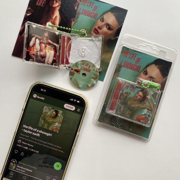 Celebrate Taylor Swift’s The Life of a Showgirl with Custom Mini CD Keychains